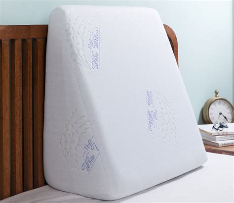 Buy Memory Foam Bed Wedge Cushion With Removable Cover (White, 24x7 ...