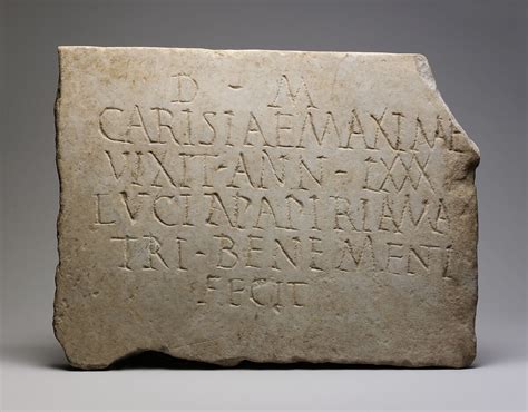 Marble funerary inscription | Roman | Mid Imperial | The Metropolitan ...