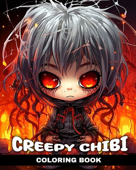 Creepy Chibi Coloring Book Horror Kawaii Coloring Pages With Creepy