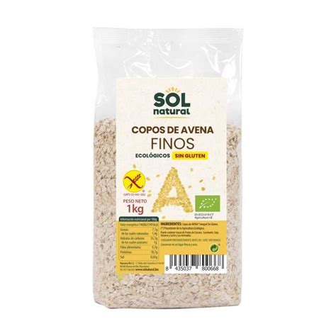 SOL NATURAL Flocons d avoine à grains entiers fins biologiques 500 g