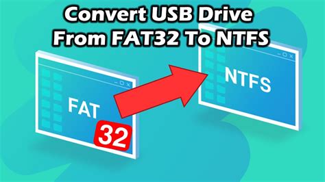 How To Convert A Usb Drive From Fat To Ntfs Youtube