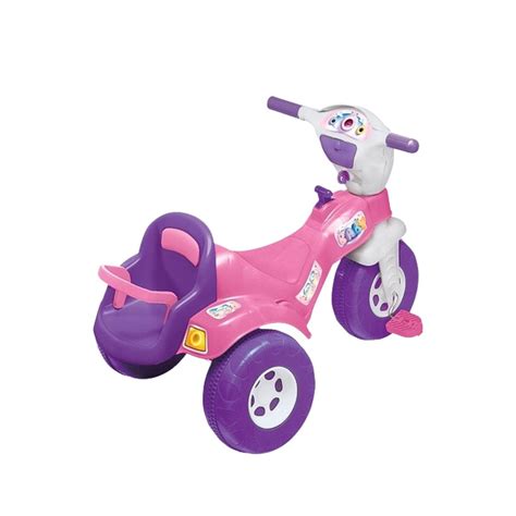 Velotrol Pedal Triciclo Motoca Infantil Magic Toys Menina Rosa Beb