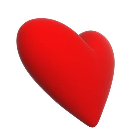 Premium Photo Red Heart Isolated On White Background 3d Image