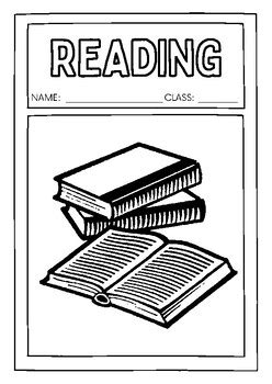 reading notebook cover  flr   love  reading tpt