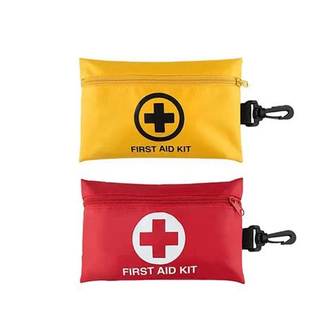 Portable First Aid Kit Driving Traveling Outdoor Home Using Red First Aid Kit With Supplies