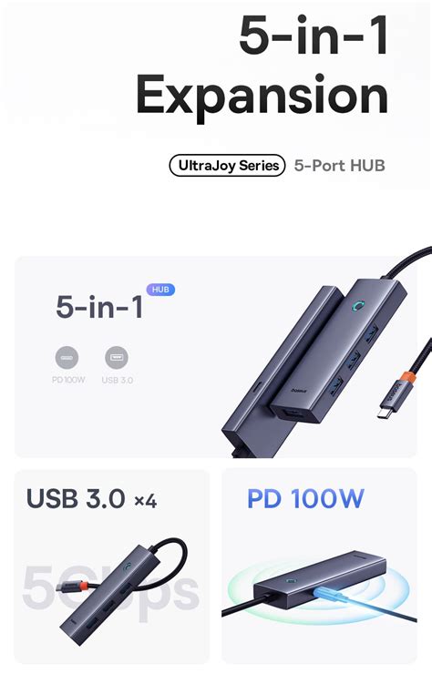 Hub M R Ng K T N I Baseus Ultrajoy Series Hub Docking Station