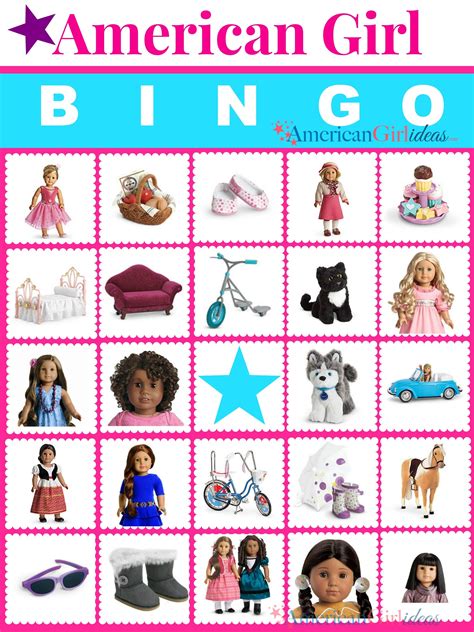 American Girl Bingo American Girl Birthday American Girl Parties