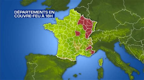 Couvre feu à 18h voici la liste des 15 départements concernés