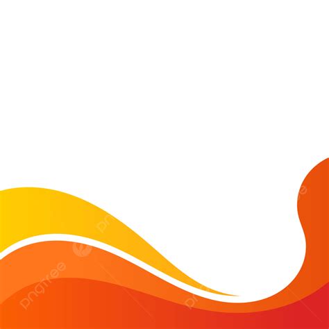 Orange And Yellow Wave Background Transparent Design Vector Wave