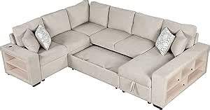 Amazon FANYE U Shaped Corner Tufted Upholstered Convertible