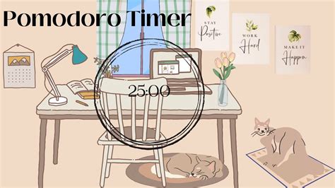 25 5 Pomodoro Timer 2 Hours Study With Me Relaxing Lo Fi Music Deep