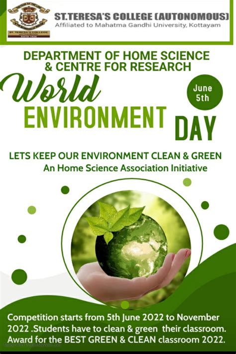 World Environment Day Observed By Department Of Home Science St