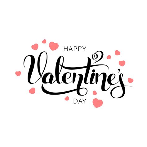 Vector Happy Valentines Day Vintage Card With Lettering 1838295 Vector