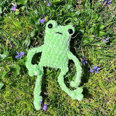 Leggy Frog Crochet Plush Mini Frog Cute Derpy Frogs Etsy