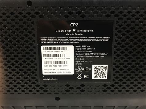 Cradlepoint Series E110 C4d Router Battery Comcast Business Cp2 L36 Ebay