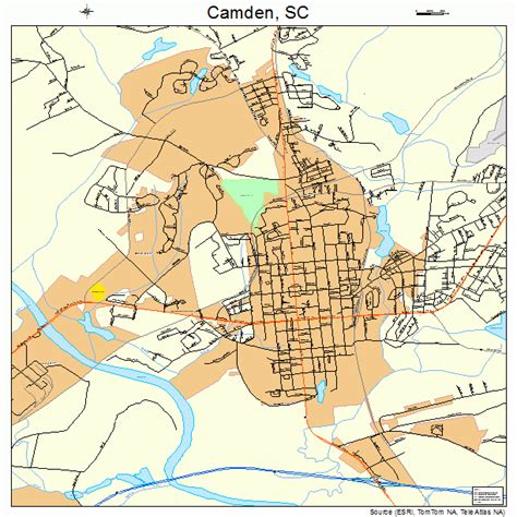 Camden South Carolina Street Map 4510855