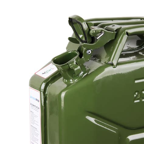 4x 20L Stalen Brandstof Jerrycan GROEN 1x Schenktuit Jerrycanshop Nl