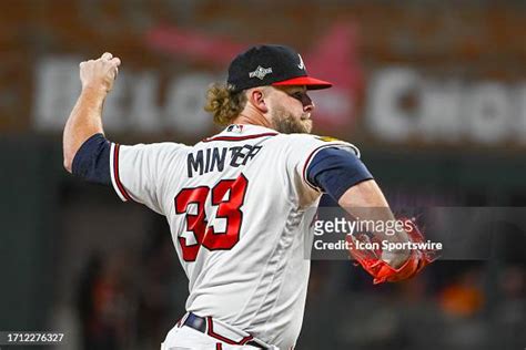 Atlanta Braves relief pitcher A.J. Minter during the eighth inning of... News Photo - Getty Images