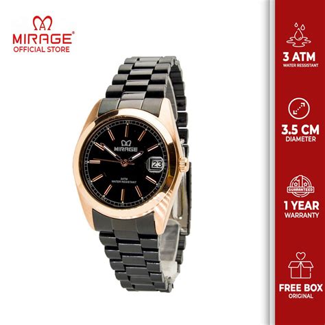 Jual Mirage Watch Analog Original Jam Tangan Pria Kasual Hitam Rosegold