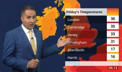 Bbc Weather Scorching Heatwave Boils Uk As Temperatures Soar Into Mid