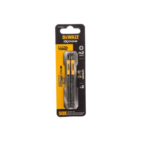 Биты ударные DeWALT DT70567T, IMPACT Torsion, (Ph2, 89 мм, 2 шт.) за ...