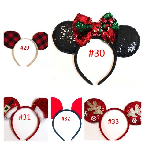 Christmas Mickey Ears Peppermint Candy Ear Headband Mickey Etsy Uk