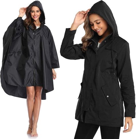 El Fin Efecto Dormido Long Rain Poncho With Hood Conductor Pr Stamo