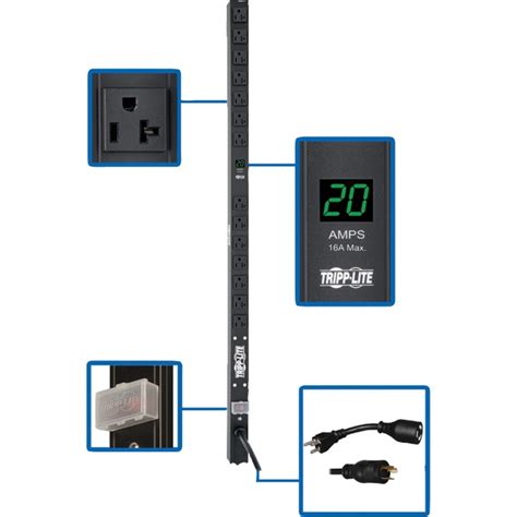 Tripp Lite Pdu Metered 120v 20a 5 15 20r 14 Outlet L5 20p Hardware Nation