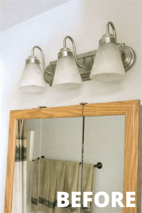 Diy Bathroom Light Fixture Makeover Semis Online