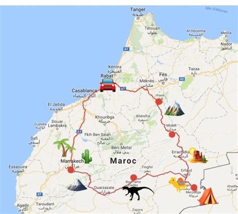 Map Road Trip Maroc Road Trip Maroc Maroc Carte Maroc