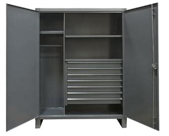 Durham Extra Heavy Duty Welded 12 Gauge Steel Wardrobe Cabinets With 7