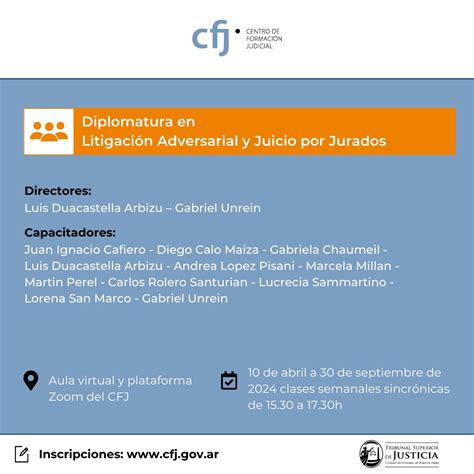 Diplomatura En Litigación Y Juicio Por Jurados Portal Del Consejo De