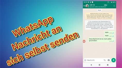 WhatsApp Nachricht An Sich Selbst Senden Nachrichten An Sich Selbst