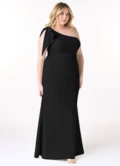 Azazie Rinna Black Bridesmaid Dresses Azazie