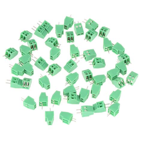 Buy 50pcs 2 Pin Terminal Block Wiring And Connecting Terminal Blocks Connectors 2 Pin 254mm