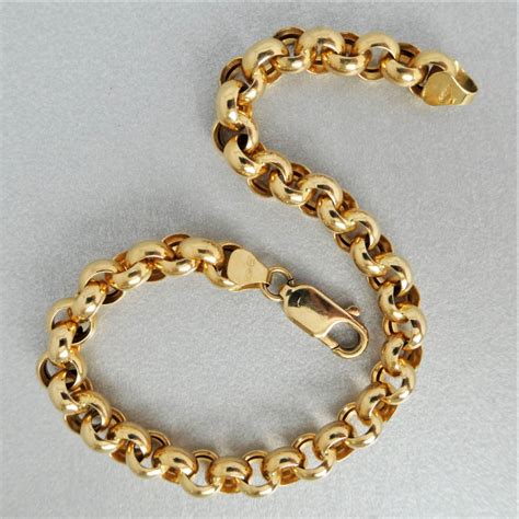 Beryl Lane Vintage Ct Yellow Gold Italian Unoaerre Belcher Link