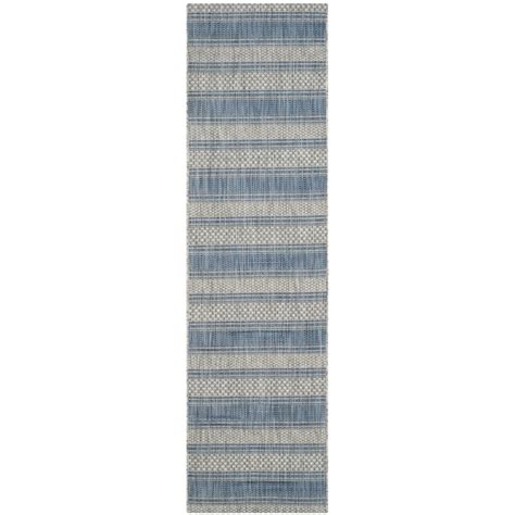 SAFAVIEH Courtyard Paul Striped Indoor Outdoor Runner 2 3 X 12 Grey