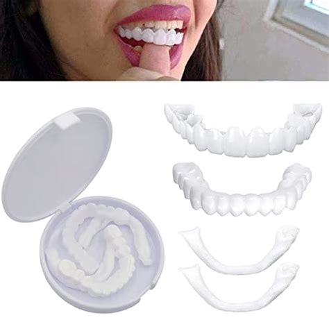 Top And Bottom Fake Teeth Cover The Broken And Missing Tooth Snap On Instant And Confidence Smile