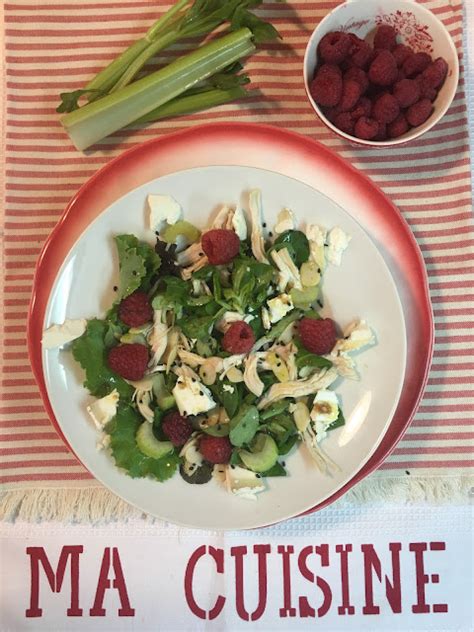 Las Recetas De Martuka Ensalada Verde De Pollo Con Frambuesas