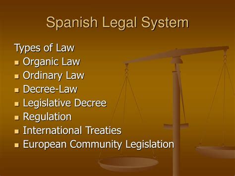 Ppt The Spanish Legal System Powerpoint Presentation Free Download