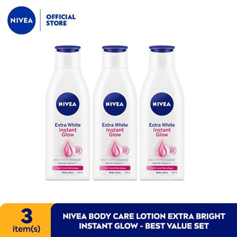 Jual Nivea Body Care Lotion Extra Bright Instant Glow Best Value Set