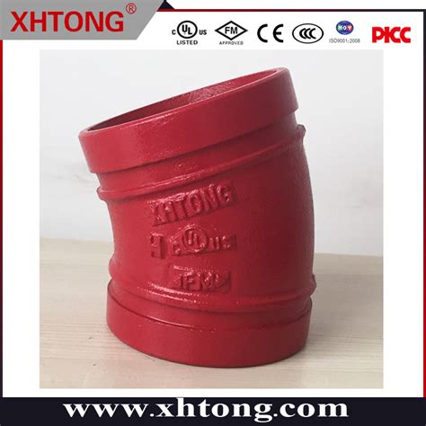 UL FM Approved Grooved 22 5 Degree Elbow For Fire Fighting Grooved