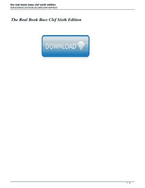 real book bass clef sixth edition  fill  printable