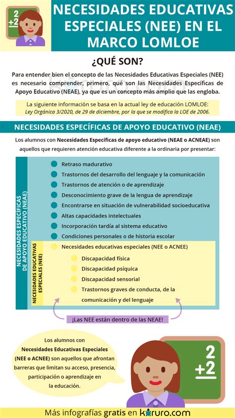 Necesidades Educativas Especiales Nee Lomloe Infografia Estrategias