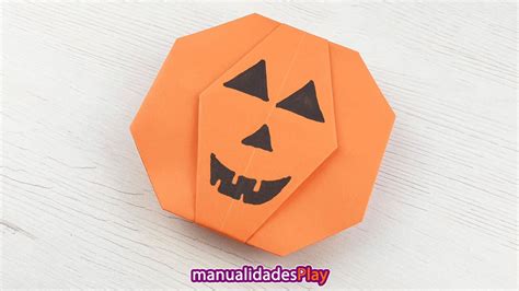 Calabaza de Halloween Origami paso a paso fácil Calabazas de