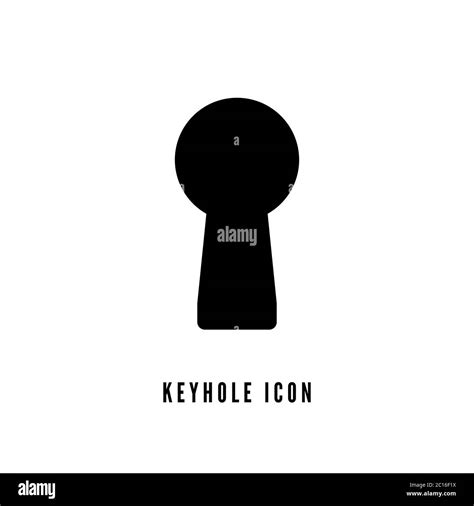 Keyhole Silhouette On White Background Keyhole Flat Icon Vector