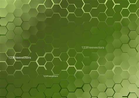 Green Gradient Hexagon Shape Background