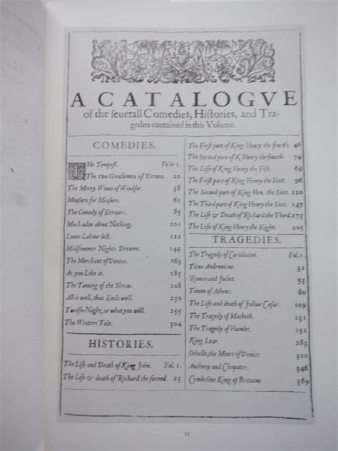 The Norton Facsimile The First Folio Of Shakespeare