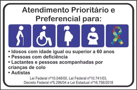 Placa Atendimento Preferencial E Prioritário Autismo 30x20cm MercadoLivre