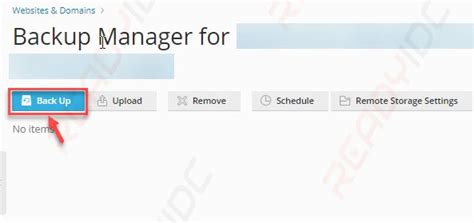 ขนตอนการ Backup Hosting Plesk Control Panel ReadyIDC Service 24